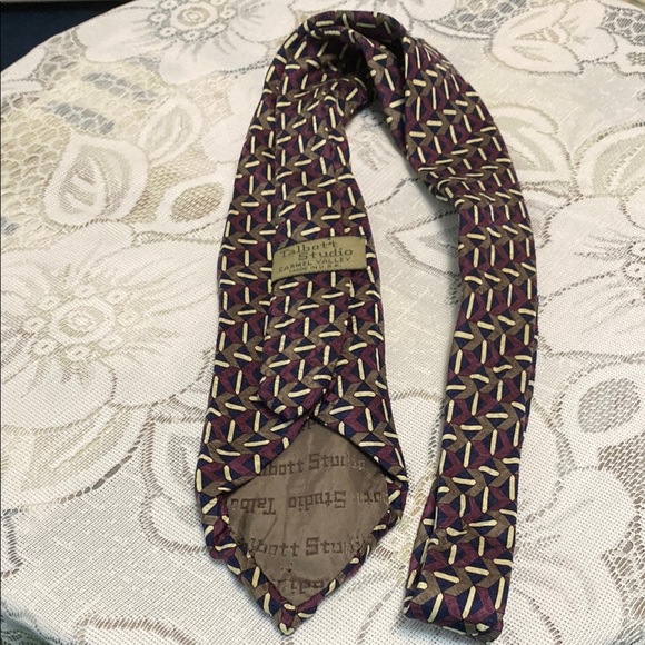 Talbott Studio Carmel Valley  Purple Geometric Men's Tie - Picture 4 of 5